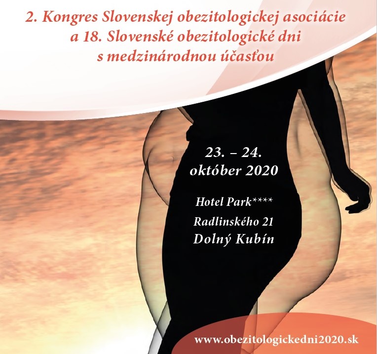 Pozvánka na 2. Kongres Slovenskej obezitologickej asociácie a 18. Slovenské obezitologické dni v termíne 23. – 24. október 2020