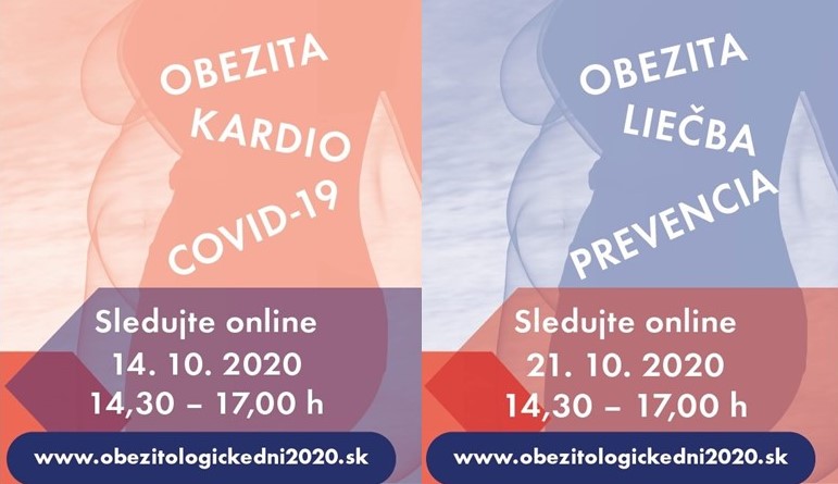 pozvánka na webináre a webová stránka www.obezitologickedni2020.sk