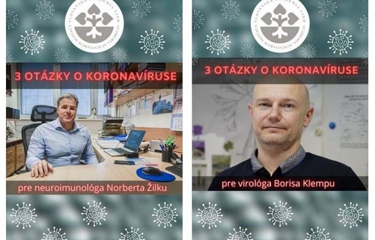 3 otázky o koronavíruse doc. MVDr. Norbert Žilka, DrSc. a RNDr. Boris Klempa, DrSc.