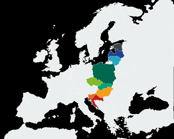 ilustračná mapa s vyznačenými krajinami, ktorú sú súčasťou projektu Alliance4Life