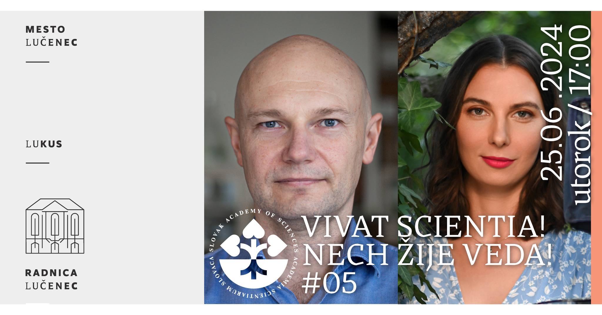 Pozvánka na prednášku Vivat Scientia s B. Klempom a V. Čabanovou.