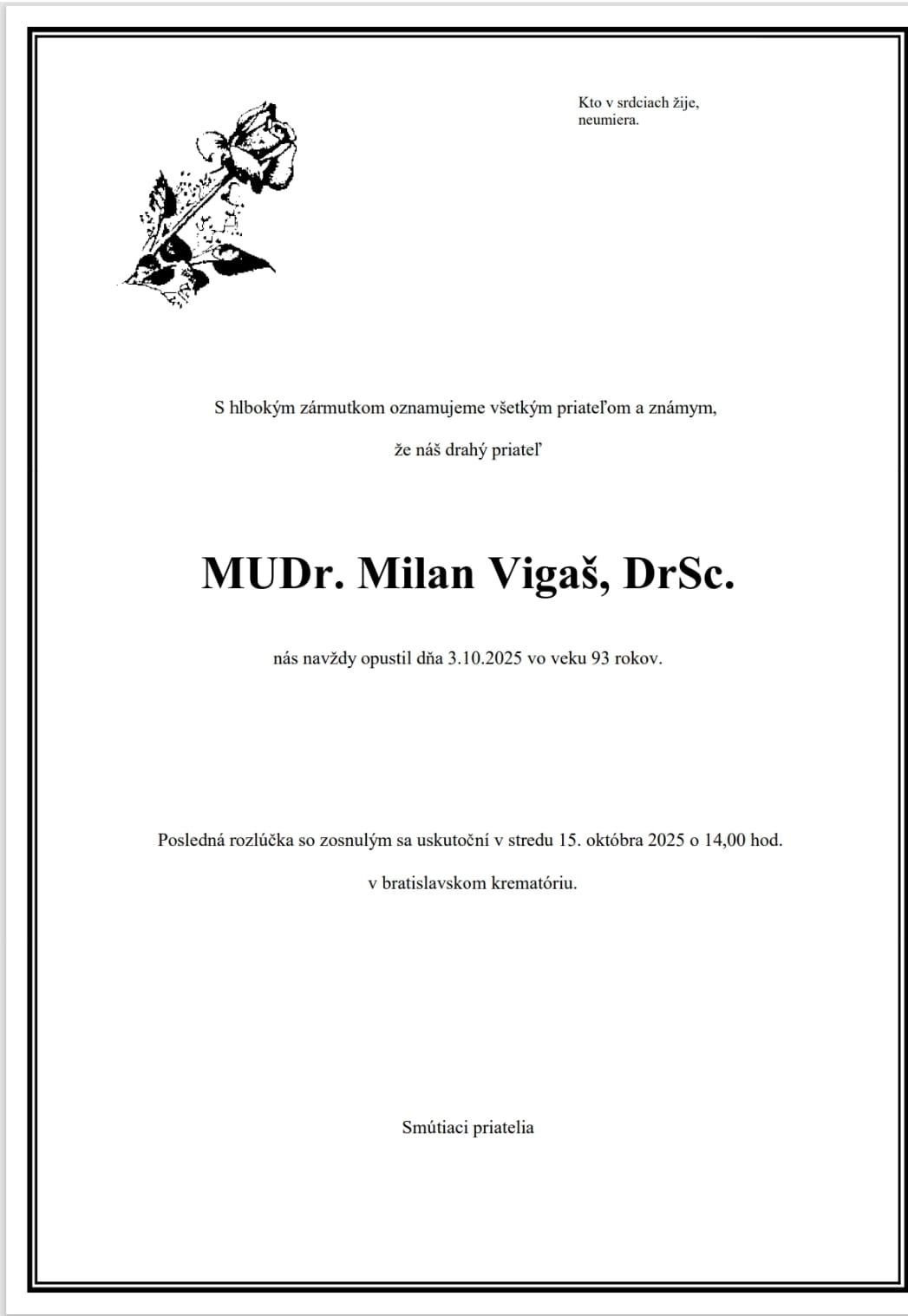 Parte Dr. Vigaš.